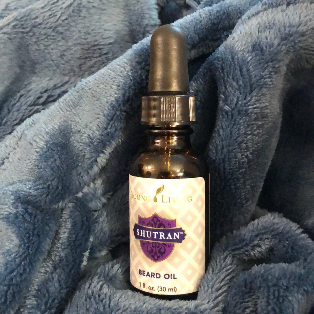 Only used once Young Living Shutran beard oil. Hubby didn’t like the smell.